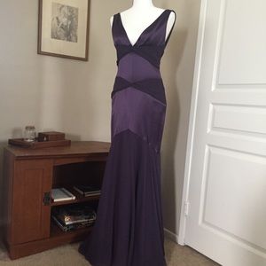 Vintage 90’s Vera Wang Plum Goth mermaid dress